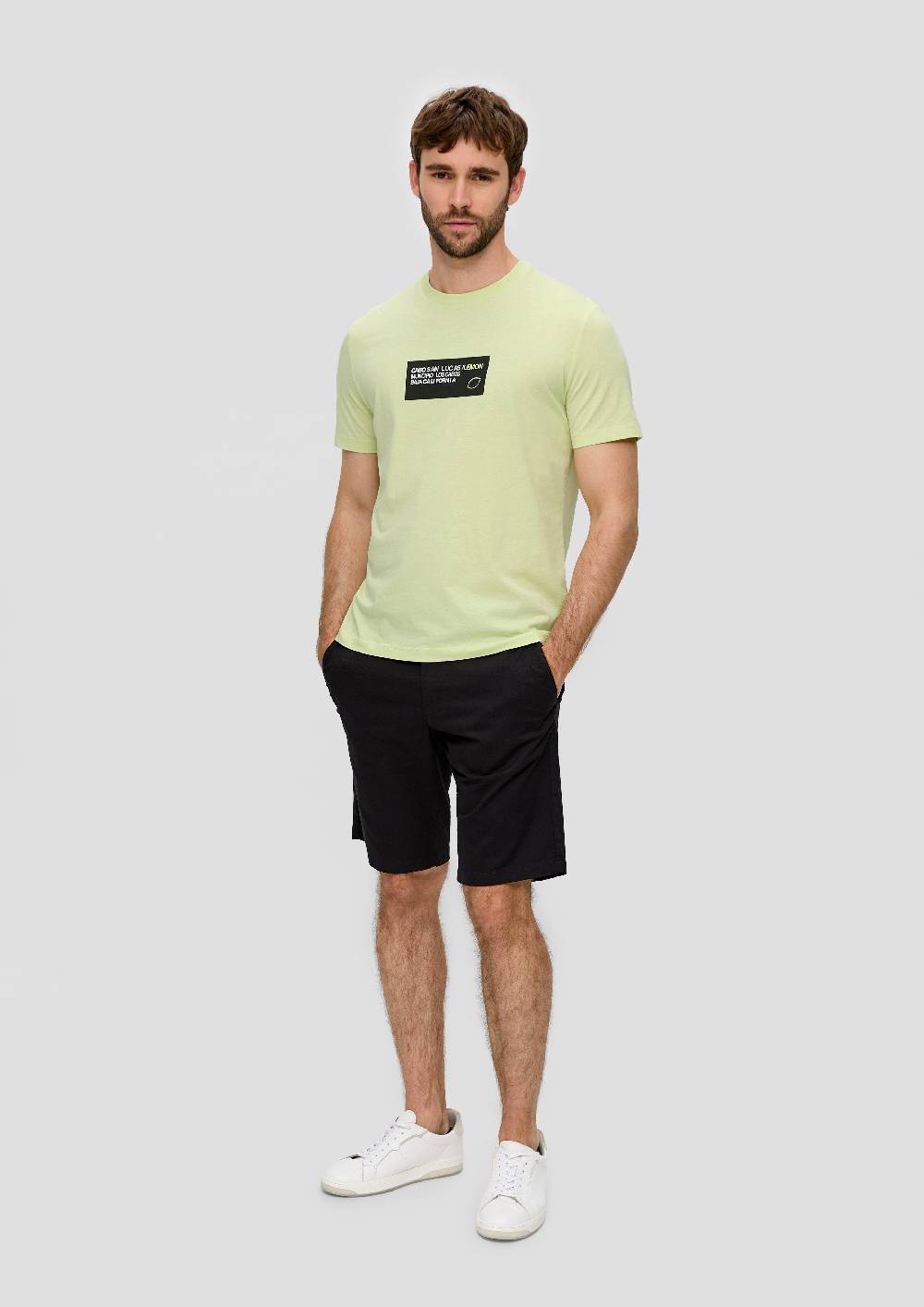 S.Oliver T-Shirt Aus Baumwoll-Jersey Mit Frontprint