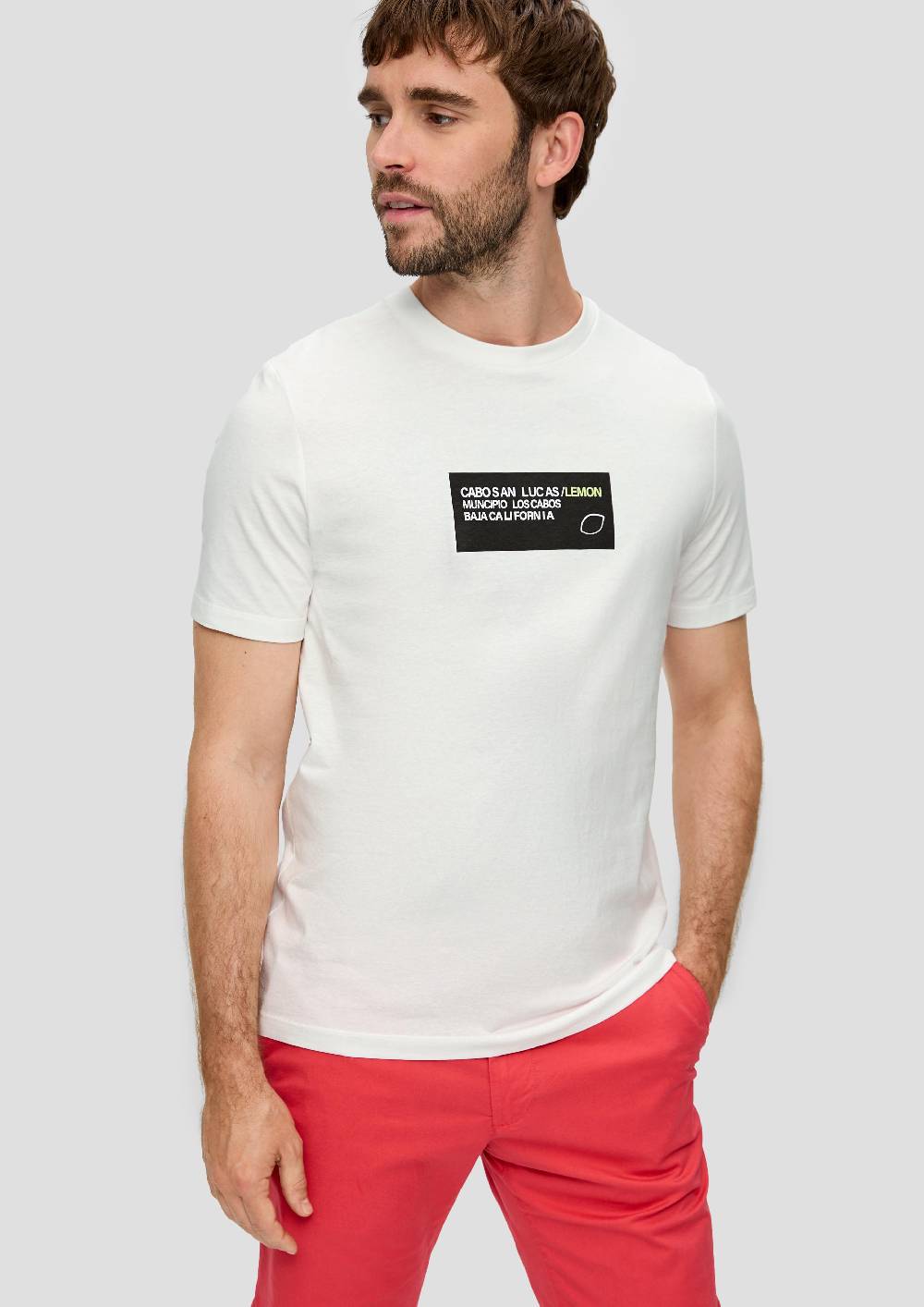 S.Oliver T-Shirt Aus Baumwoll-Jersey Mit Frontprint