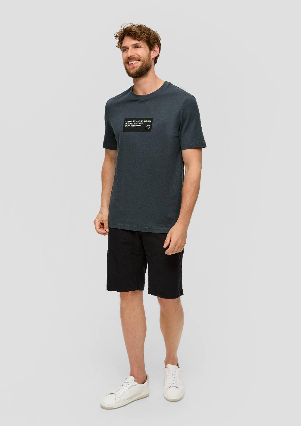S.Oliver T-Shirt Aus Baumwoll-Jersey Mit Frontprint