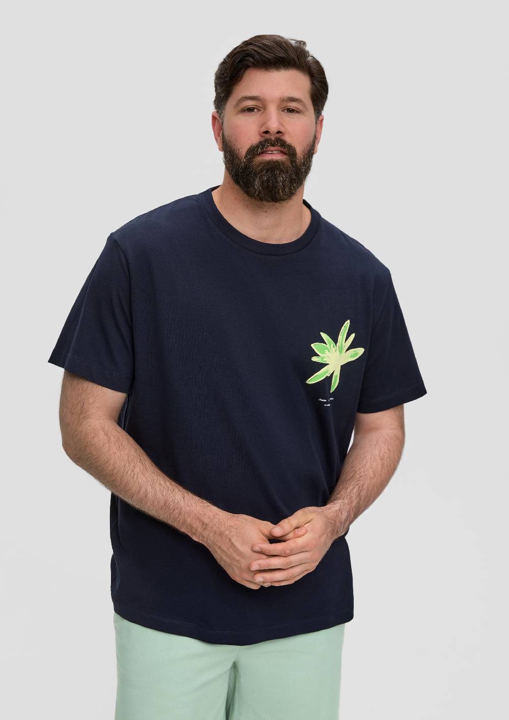 S.Oliver T-Shirt Aus Baumwolle Mit Floralem Artwork