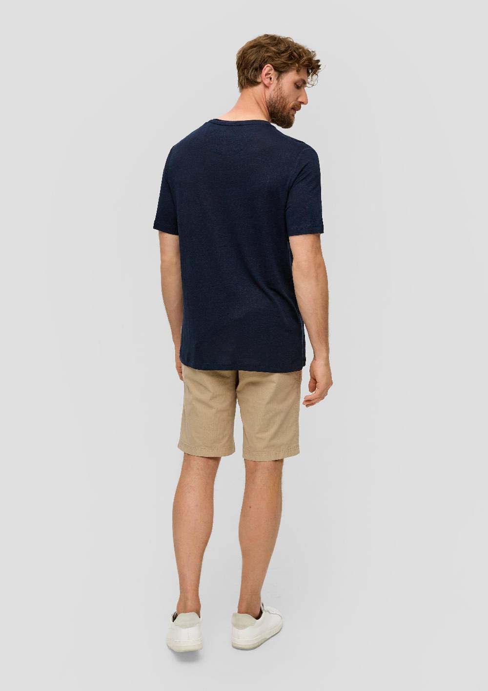 S.Oliver T-Shirt Aus Leinenmix Mit Aufgesetzter Brusttasche