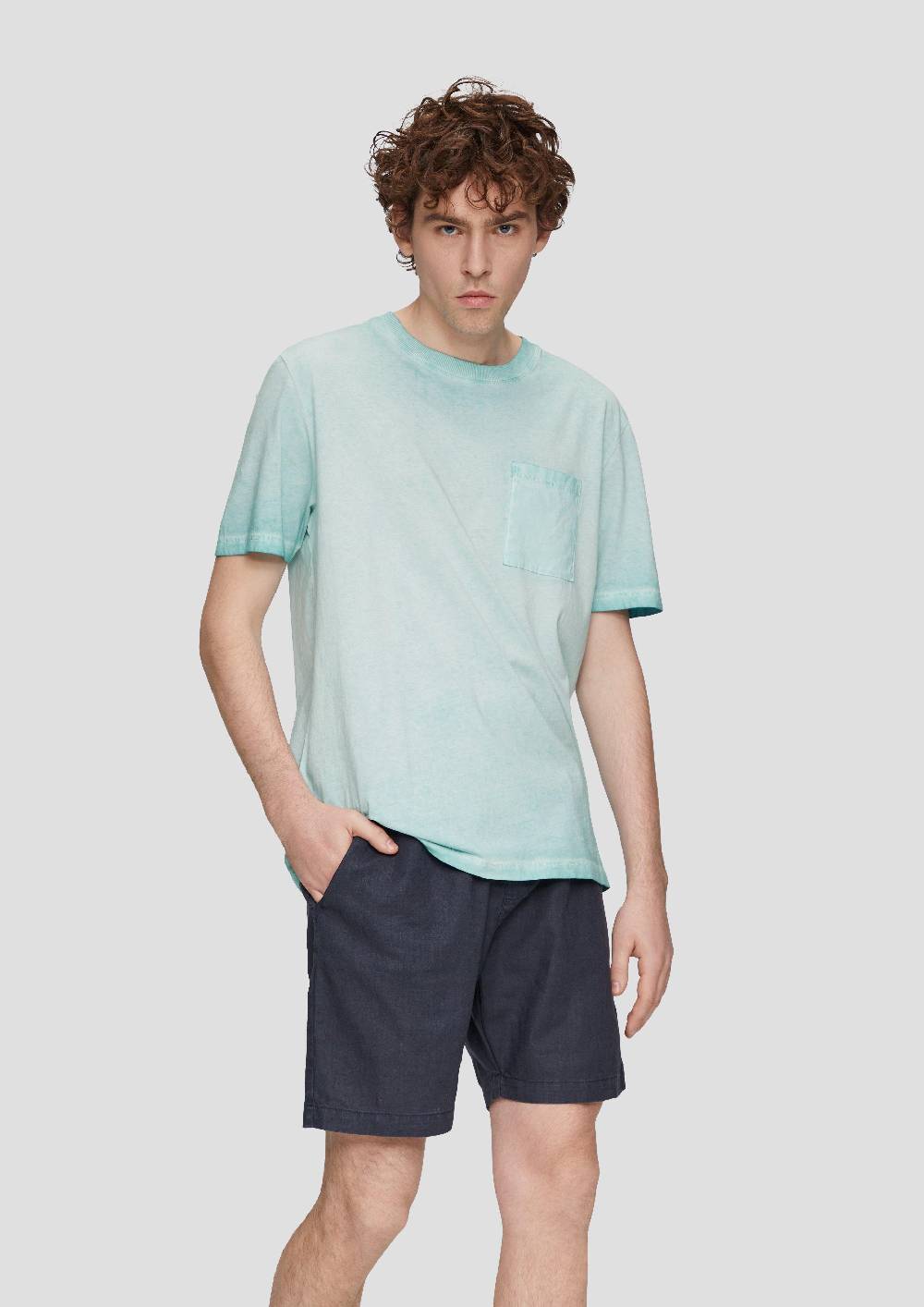 S.Oliver T-Shirt Aus Reiner Baumwolle Mit Brusttasche