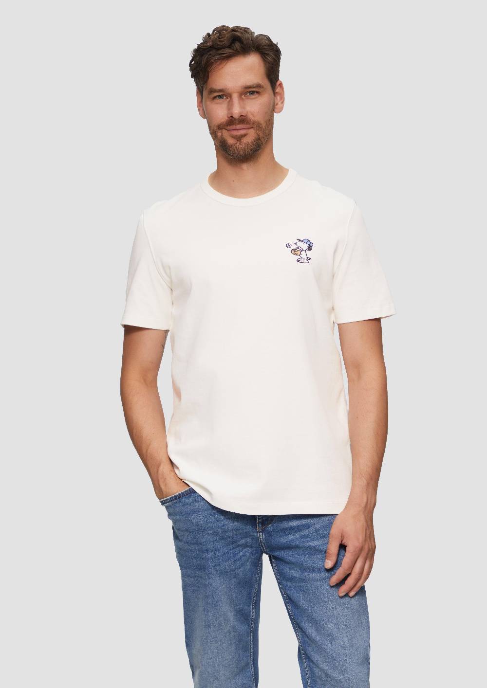 S.Oliver T-Shirt Aus Schwerer Jersey-Ware Mit Peanuts®-Motiv