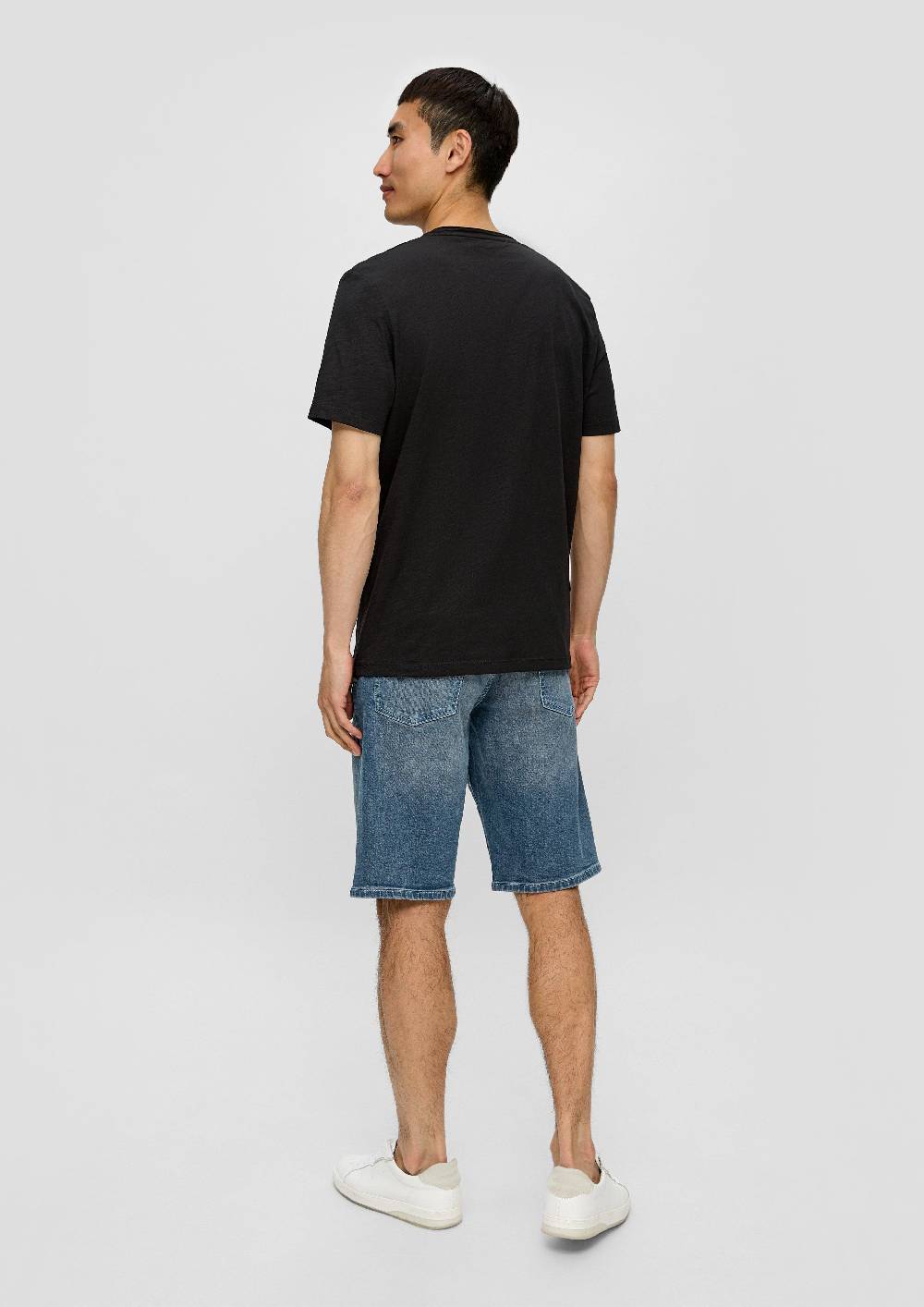 S.Oliver T-Shirt Mit Flammgarn-Struktur Und Logo-Print