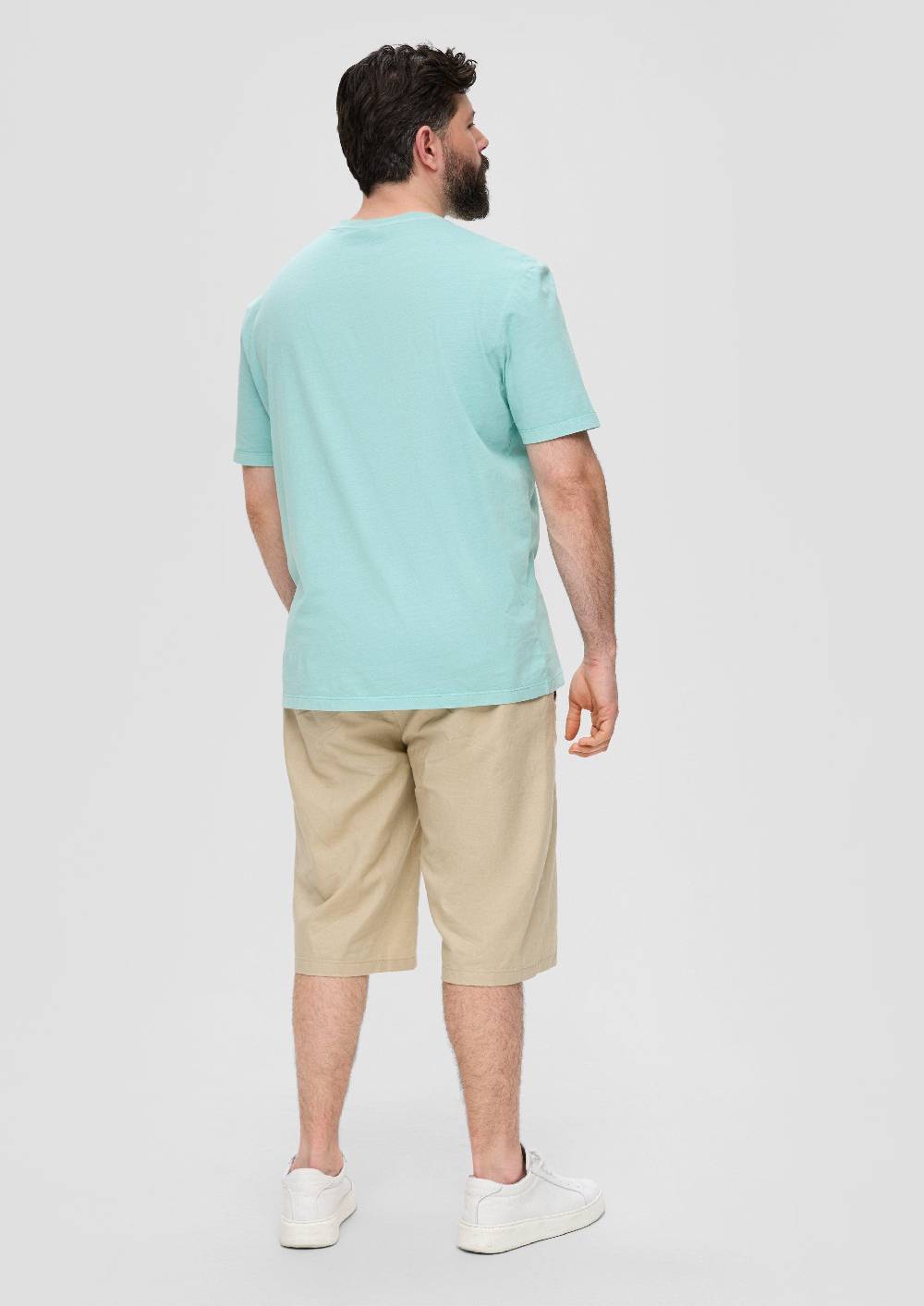 S.Oliver T-Shirt Mit Garment Dye Und Henley-Ausschnitt