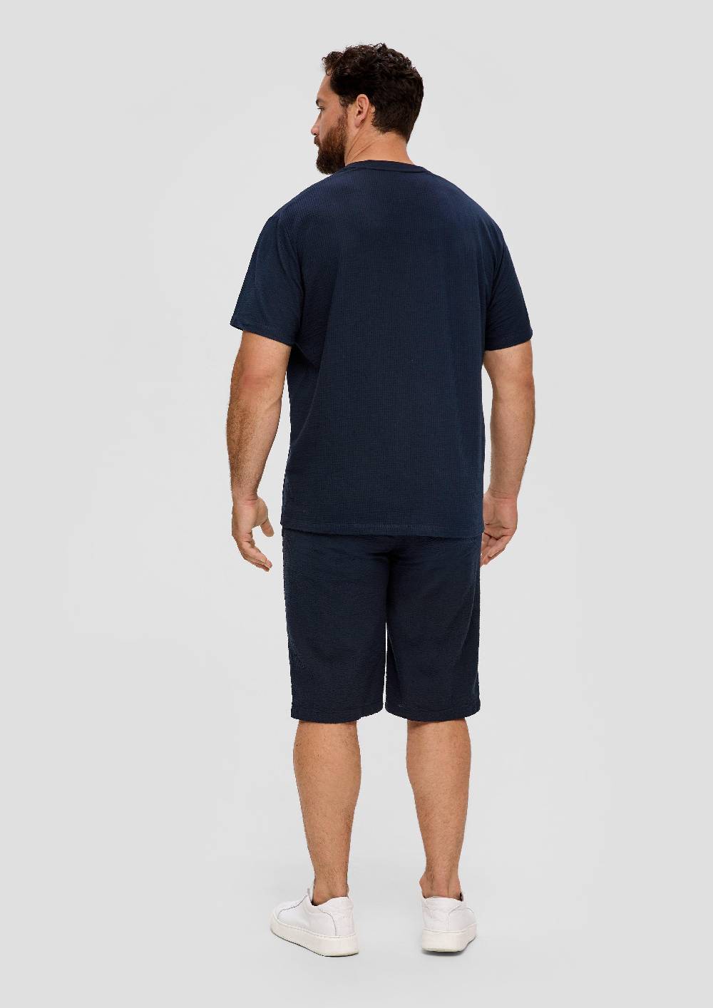 S.Oliver T-Shirt Mit Henley-Ausschnitt Und Applikation