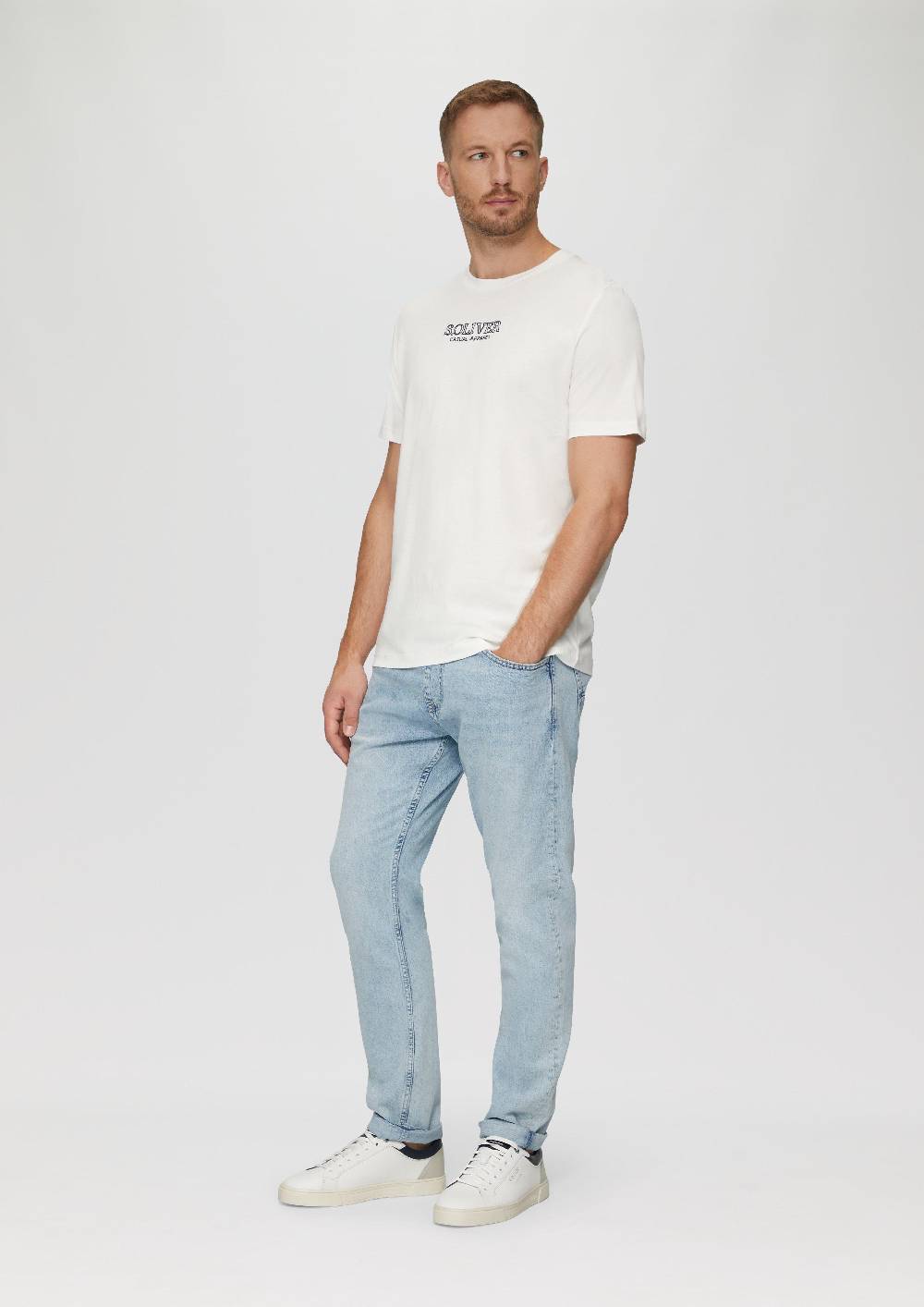 S.Oliver T-Shirt Mit Logo-Motiven Aus Reiner Baumwolle