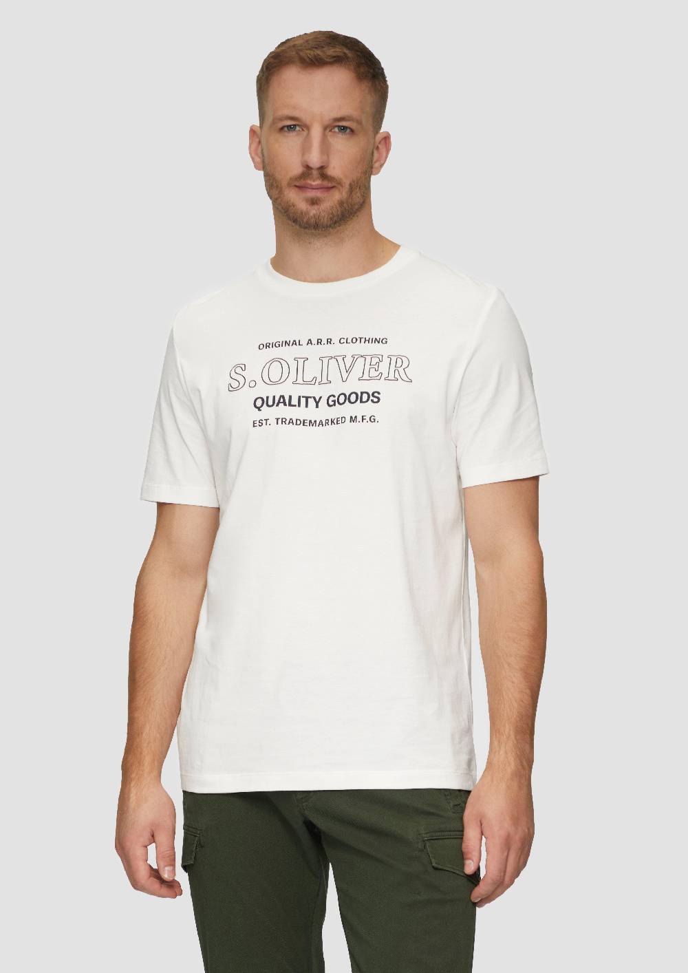 S.Oliver T-Shirt Mit Logo-Motiven Aus Reiner Baumwolle