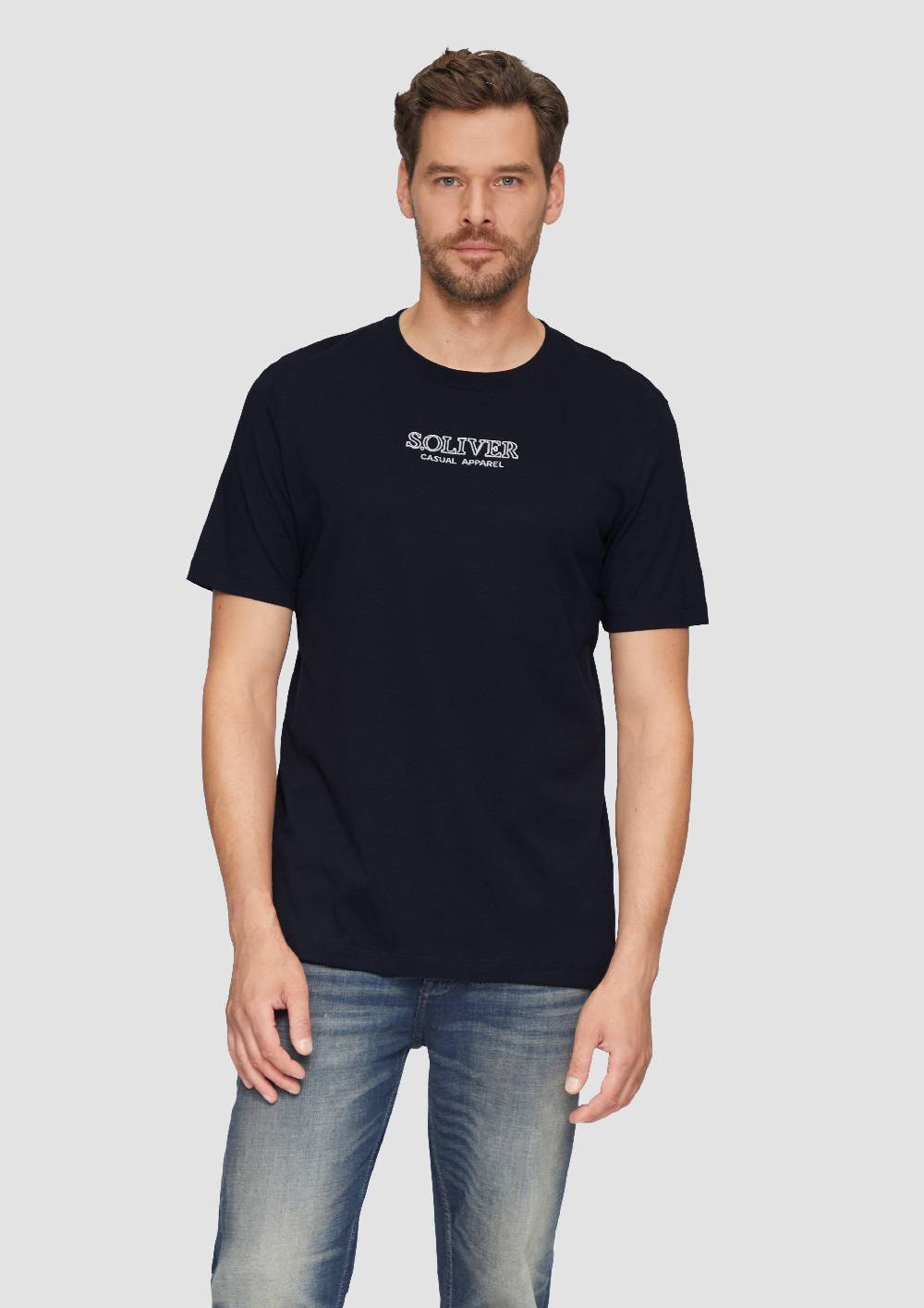 S.Oliver T-Shirt Mit Logo-Motiven Aus Reiner Baumwolle