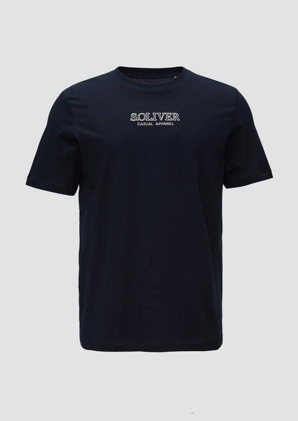 s.Oliver T-Shirt mit Logo-Motiven aus reiner Baumwolle