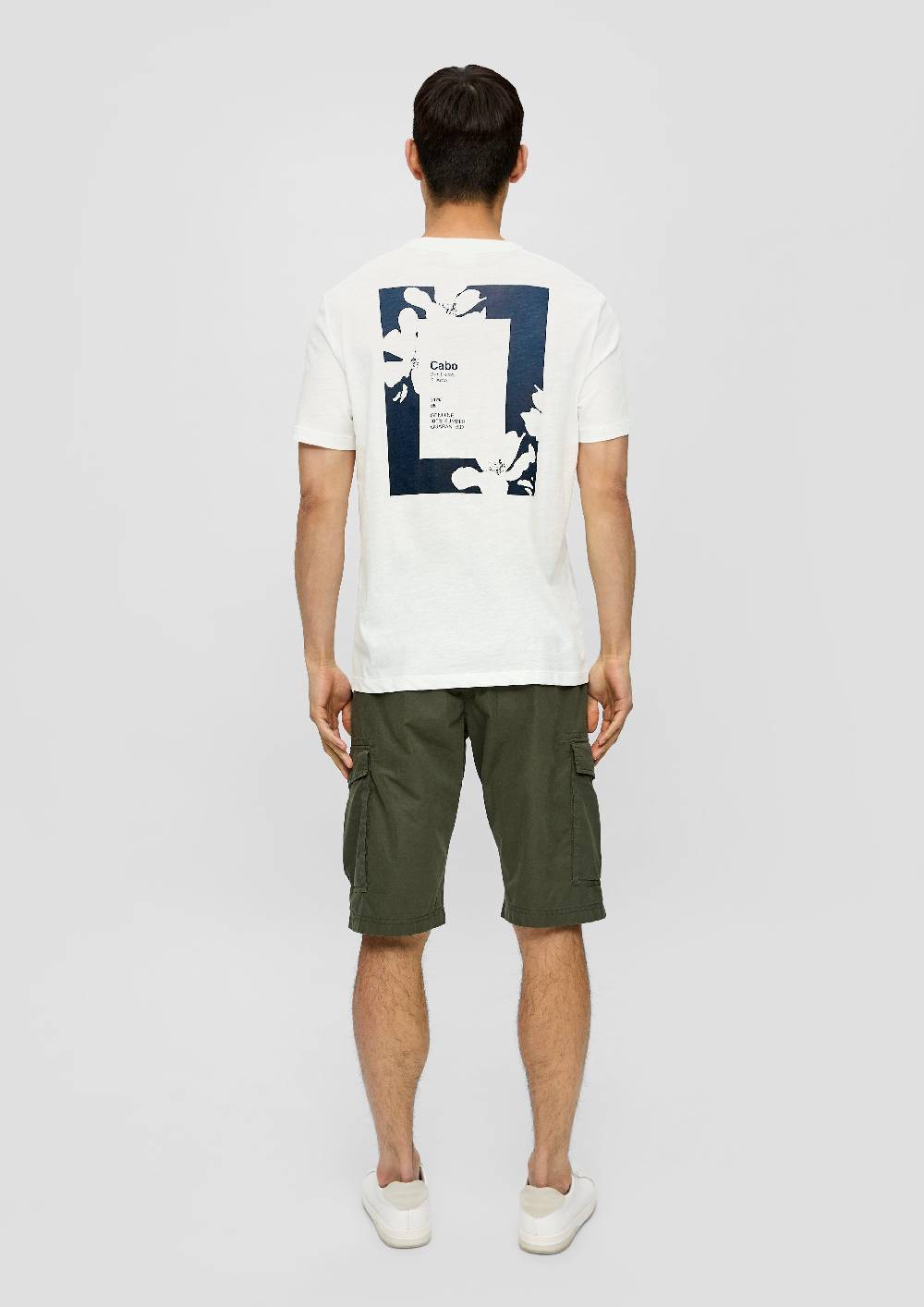 S.Oliver T-Shirt Mit Print-Details Und Flammgarnstruktur
