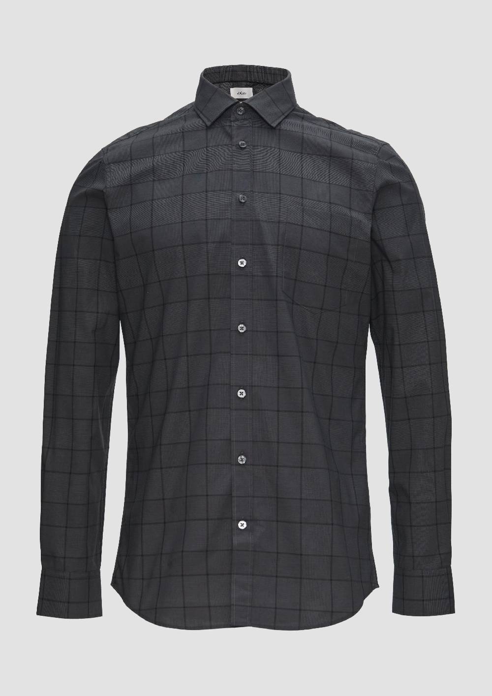 S.Oliver Tailored Fit: Kariertes Hemd Aus Baumwollstretch