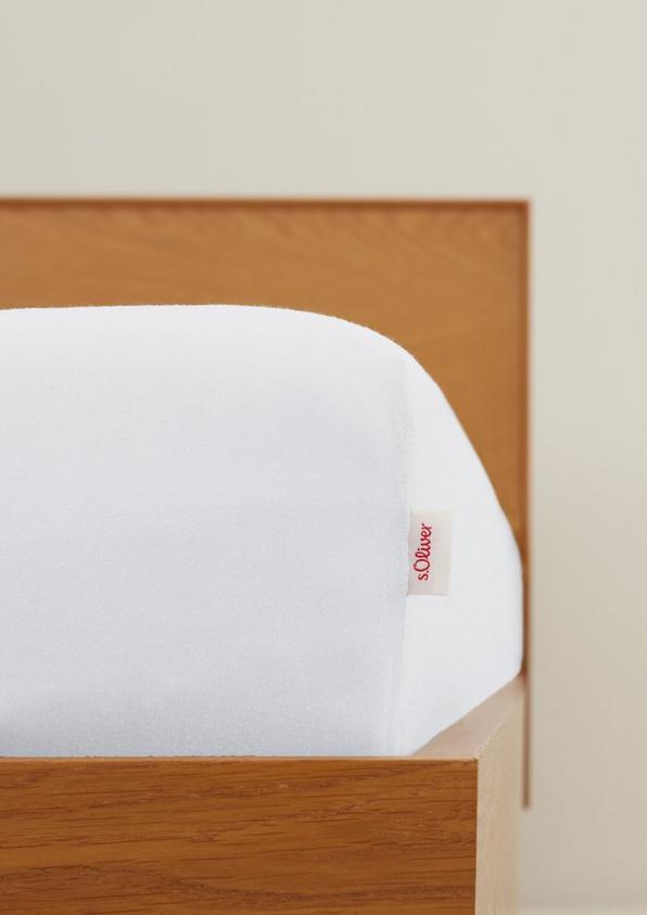 s.Oliver Unifarbenes Spannbettlaken aus reiner Baumwolle