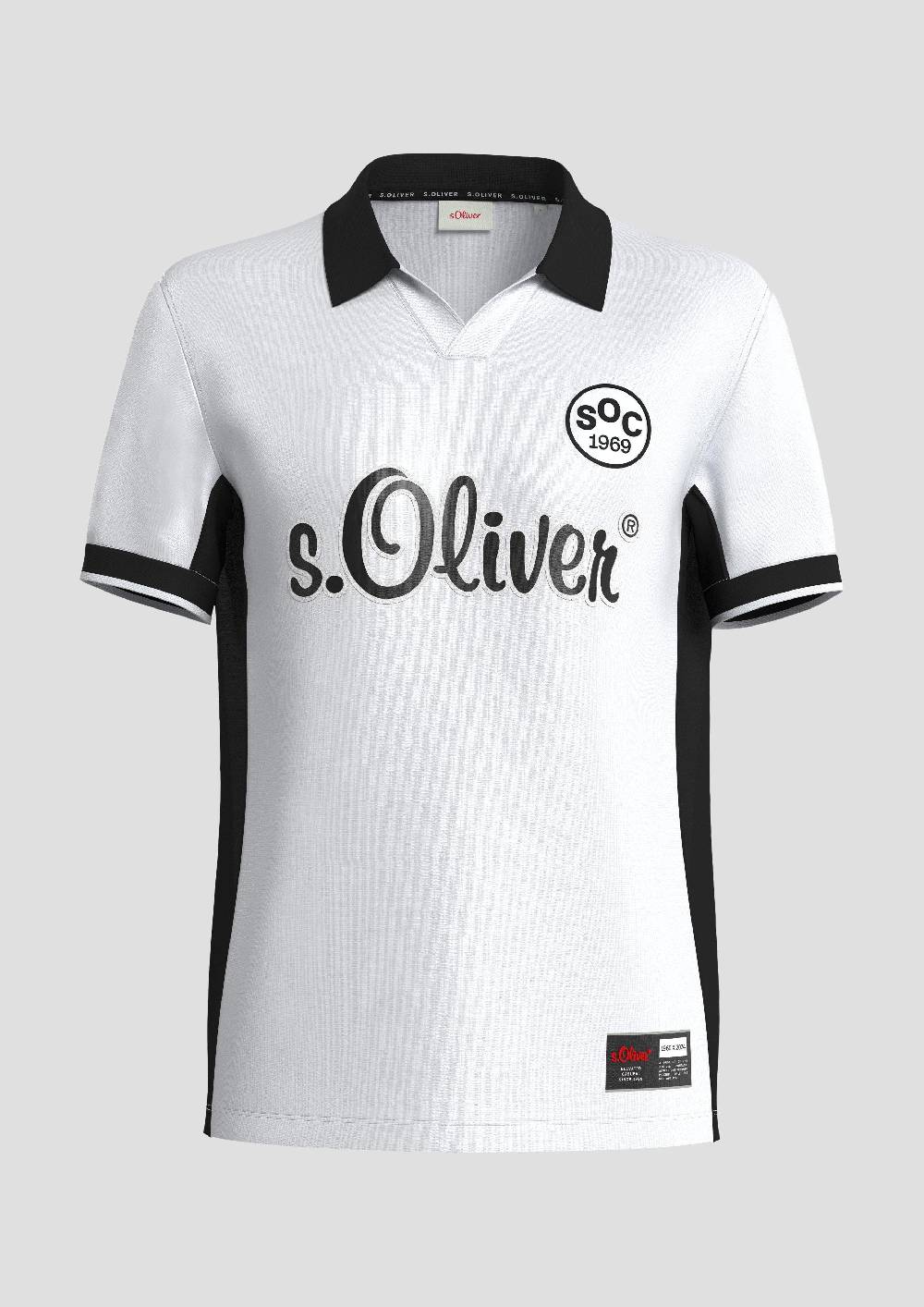 S.Oliver Unisex Poloshirt Mit EM-Print Und Offenem Kragen