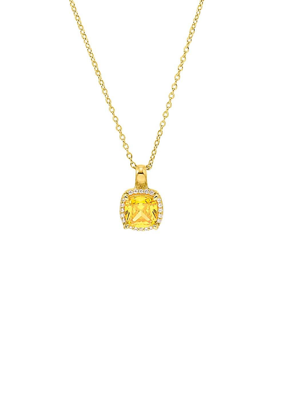 S.Oliver Vergoldete Halskette Mit Zirkonia-Anhänger