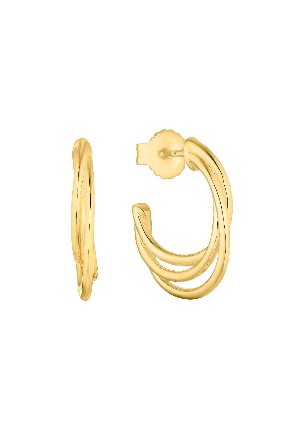 S.Oliver Vergoldete Ohrringe Mit Geschwungenem Design