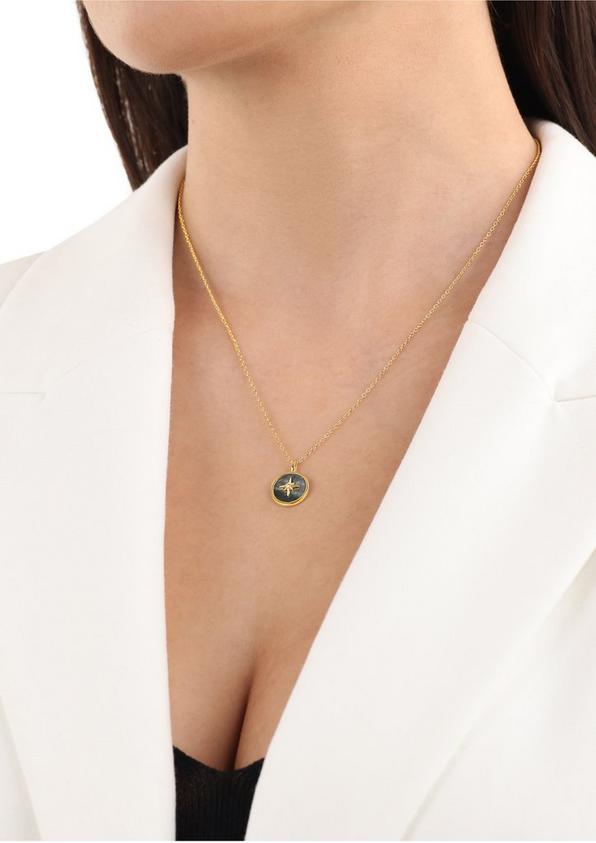 s.Oliver vergoldete Silber-Halskette mit Stern-Motiv