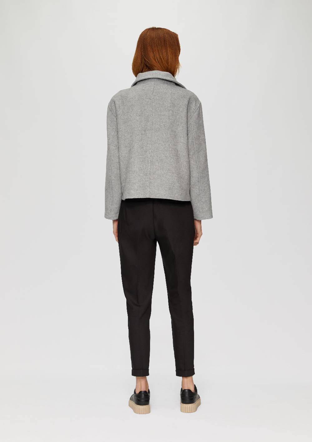 S.Oliver Verkürzte Wolljacke Mit Aufgesetzten Taschen