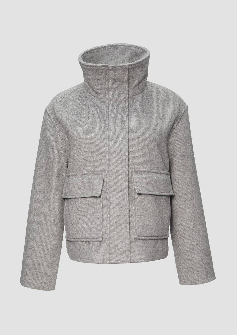 S.Oliver Verkürzte Wolljacke Mit Aufgesetzten Taschen