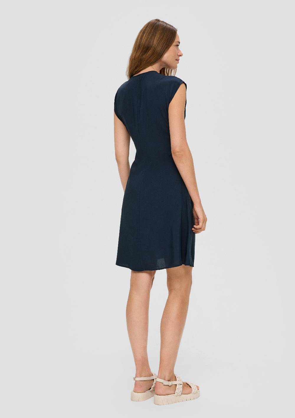 S.Oliver Viskose-Kleid Im Relaxed Fit Mit Knoten-Detail