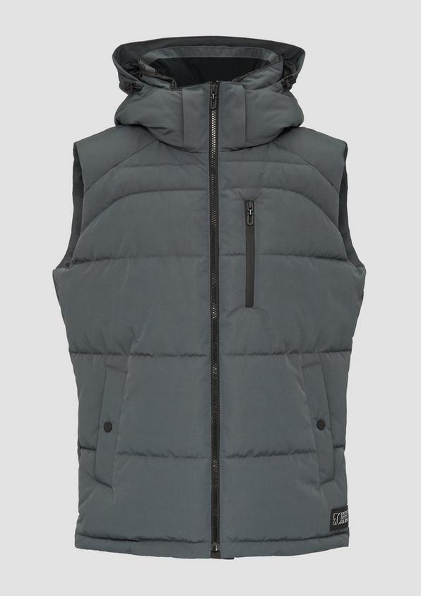 s.Oliver Wärmende Steppweste mit abnehmbarer Kapuze