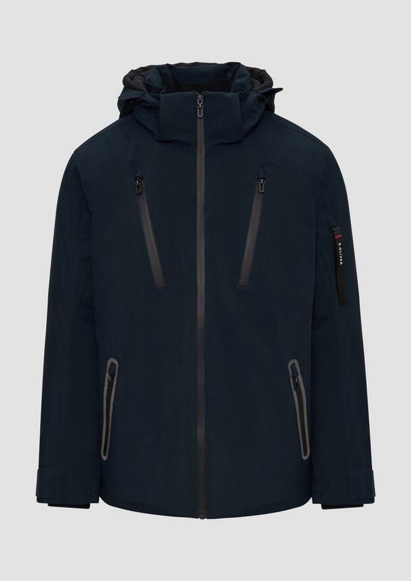 s.Oliver Wasserabweisende Jacke mit Kapuze und Zip-Details