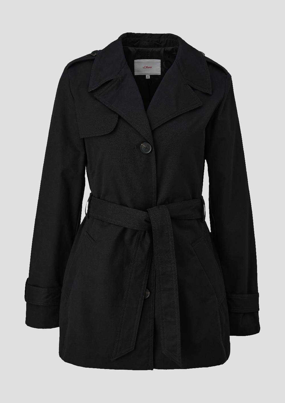 S.Oliver Wasserabweisender Trenchcoat Mit Twillfutter