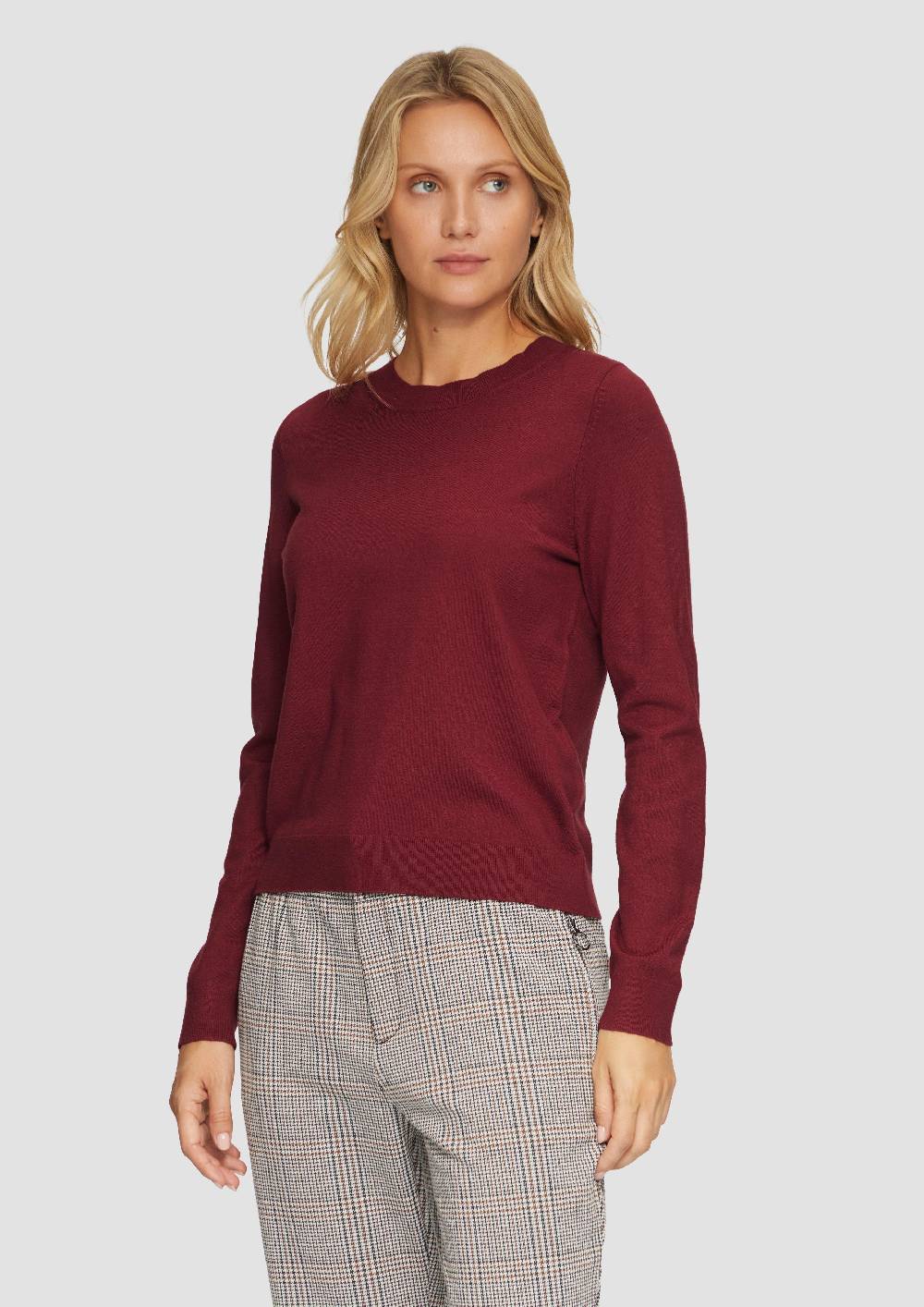 S.Oliver Weicher Pullover Mit Rundhalsausschnitt Aus Viskosemix
