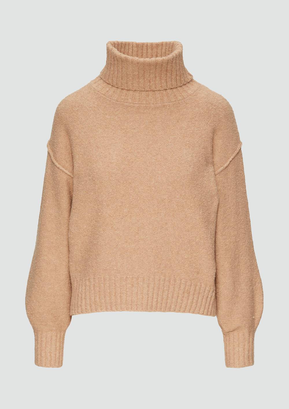 S.Oliver Weicher Rollkragenpullover Aus Baumwoll-Bouclé