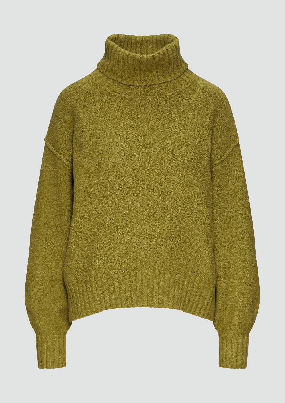 S.Oliver Weicher Rollkragenpullover Aus Baumwoll-Bouclé