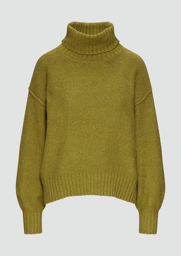 s.Oliver Weicher Rollkragenpullover aus Baumwoll-Bouclé