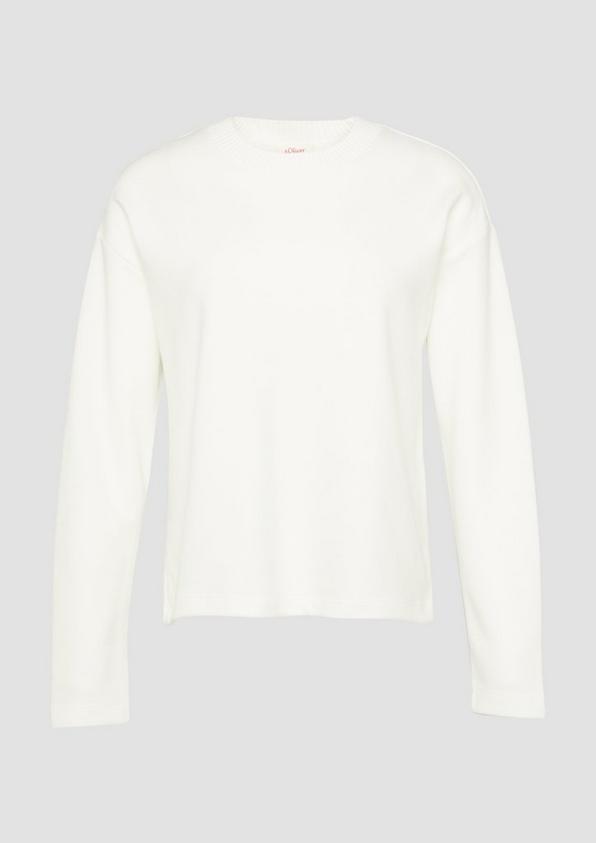s.Oliver Weiches Sweatshirt mit gebrushter Oberfläche