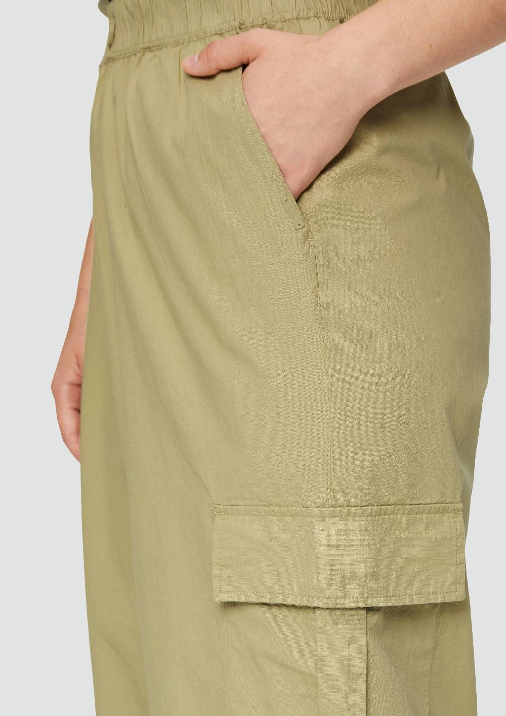 S.Oliver Wide Leg-Hose Mit Cargotaschen Und Angedeutetem Verschluss