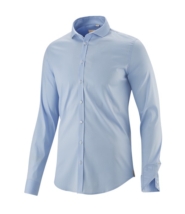Q1 Manufaktur Q1 Hemd MAIKO Superior Stretch in hellblau Standard Hemdlänge