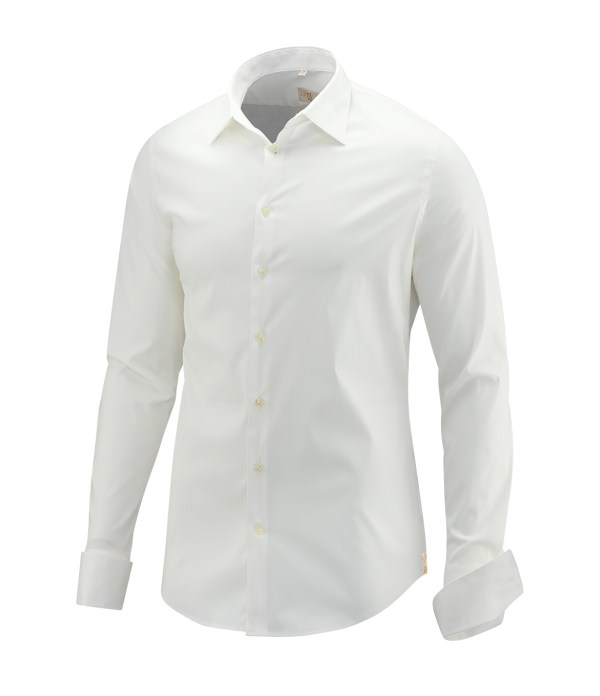 Q1 Manufaktur Q1 Hemd MARIO in Uni Champagner in Superior Stretch Standard Hemdlänge