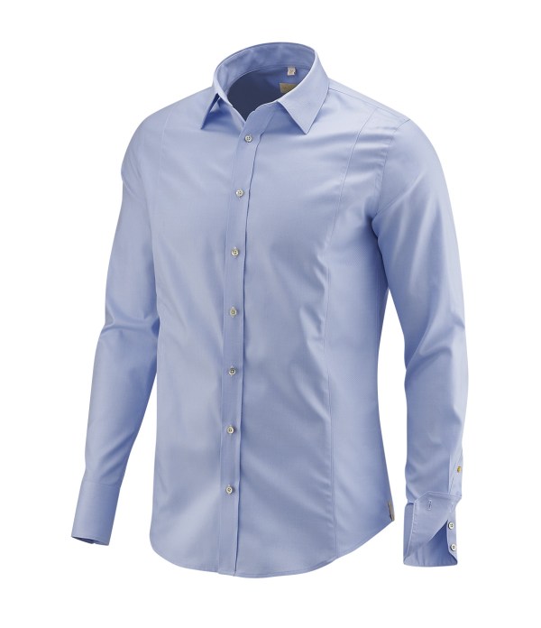 Q1 Manufaktur Q1 Hemd RONNY Premium in hellblau in Baumwolle Standard Hemdlänge