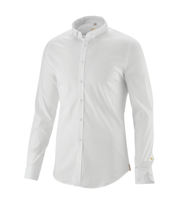 Q1 Manufaktur Q1 Hemd SANDRO Superior Stretch in weiß Standard Hemdlänge