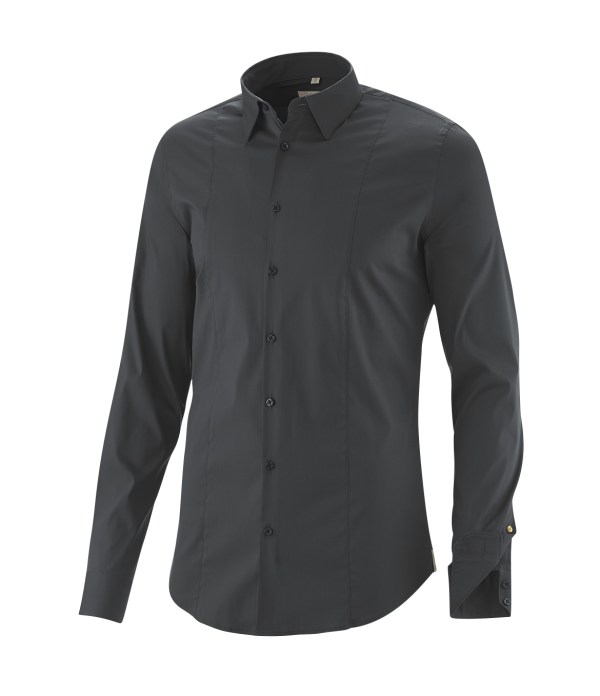 Q1 Manufaktur Q1 Hemd STEPHAN in Uni Graphit in Superior Stretch Standard Hemdlänge