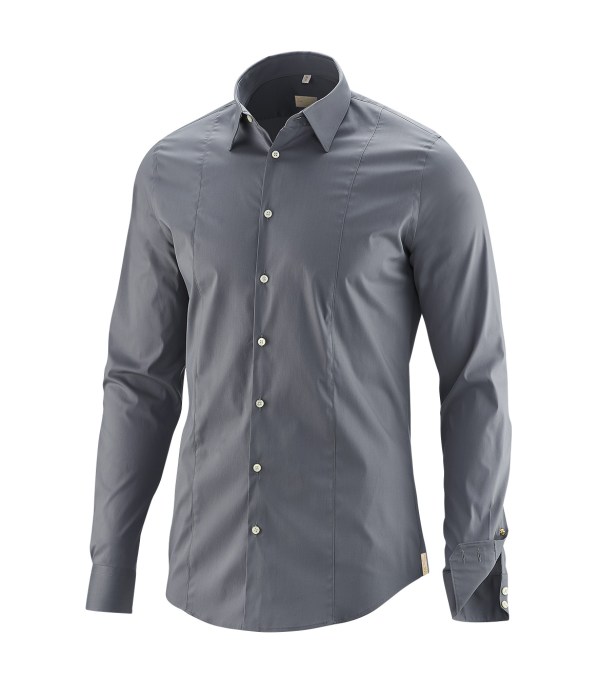 Q1 Manufaktur Q1 Hemd STEPHAN Superior Stretch in kiesel Standard Hemdlänge