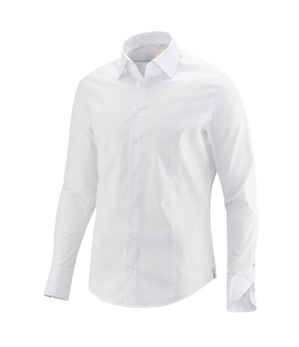 Q1 Manufaktur Q1 Hemd WALTER Comfort Stretch in weiß verkürzte Hemdlänge