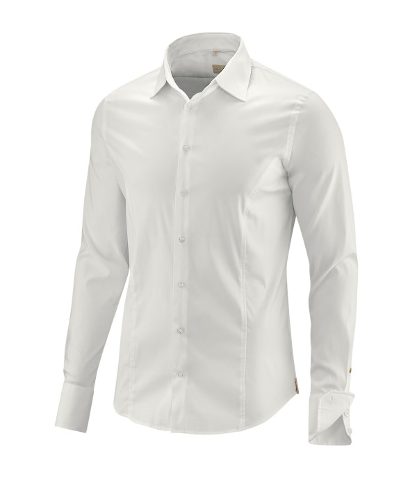 Q1 Manufaktur Q1 Hemd WALTER in Uni Champagner in Superior Stretch verkürzte Hemdlänge