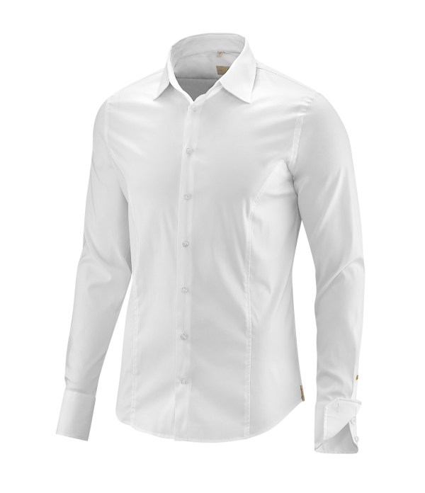Q1 Manufaktur Q1 Hemd WALTER Superior Stretch in weiß verkürzte Hemdlänge