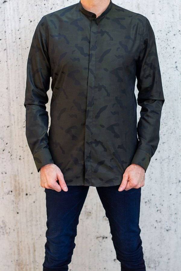 Q1 Manufaktur RENE-Stehkragen Standard Hemdlänge