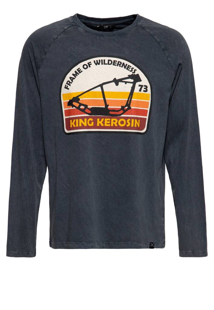 Queen Kerosin Acid wash Longsleeve «Frame of Wilderness»