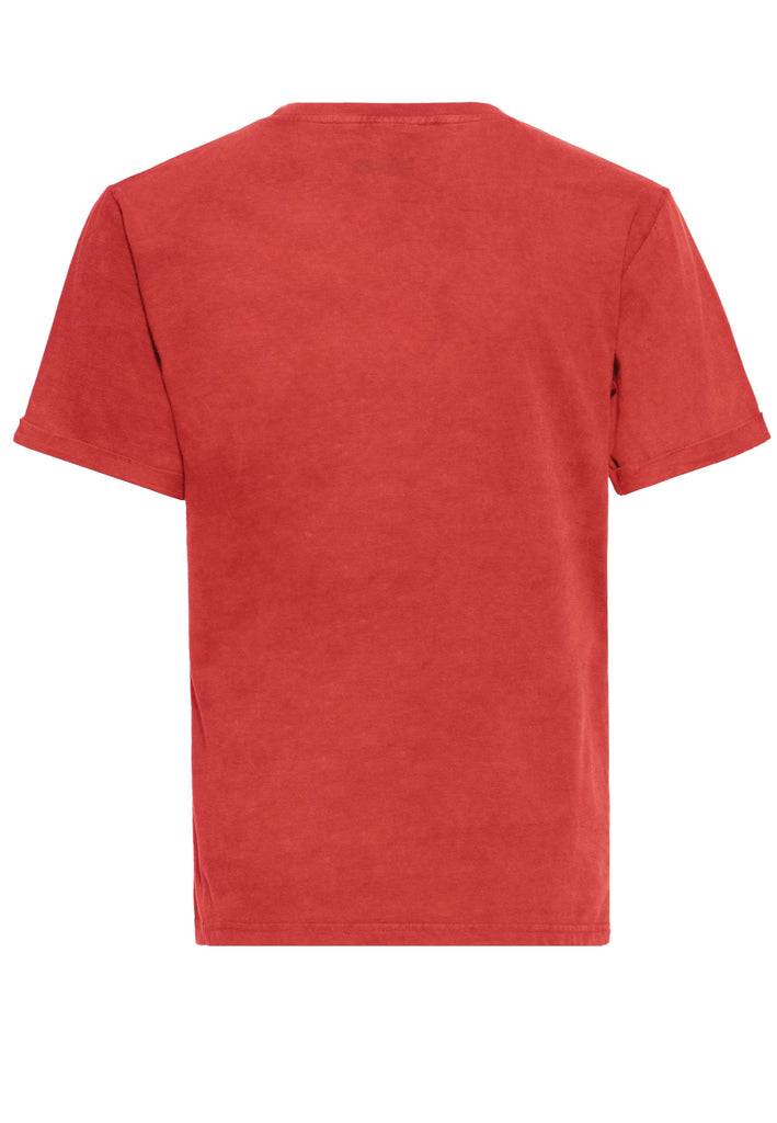 Queen Kerosin Acid-Washed T-Shirt «Don't Tread On Me»