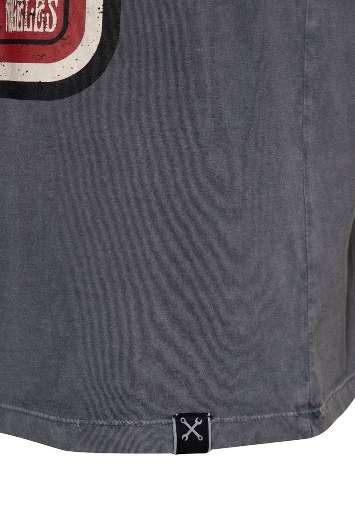 Queen Kerosin Acid Washed T-Shirt «Red Baron Speedshop»