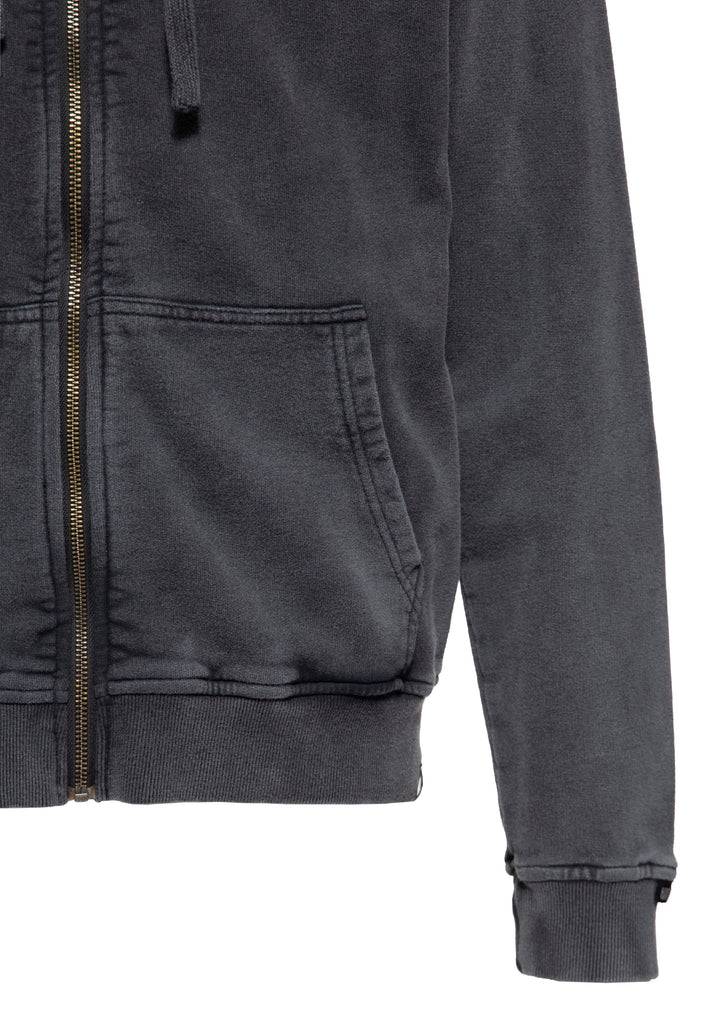 Queen Kerosin Acid Washed Zip Hoodie «Psychedelic Custom Chopper»