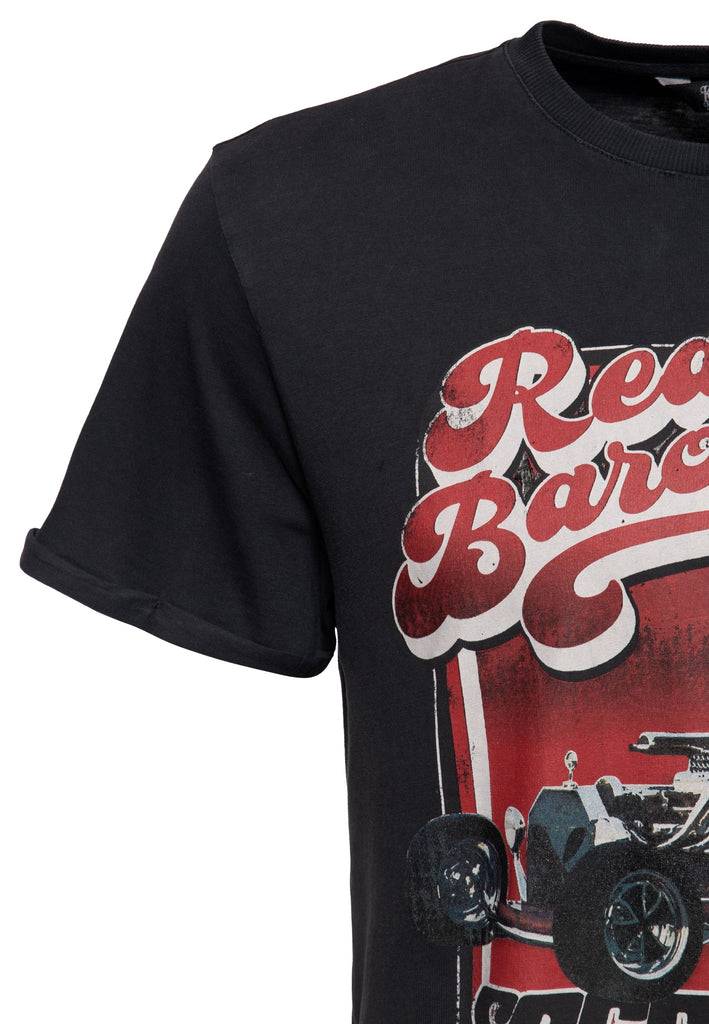 Queen Kerosin Acidwash T-Shirt «Red Baron Long Beach»