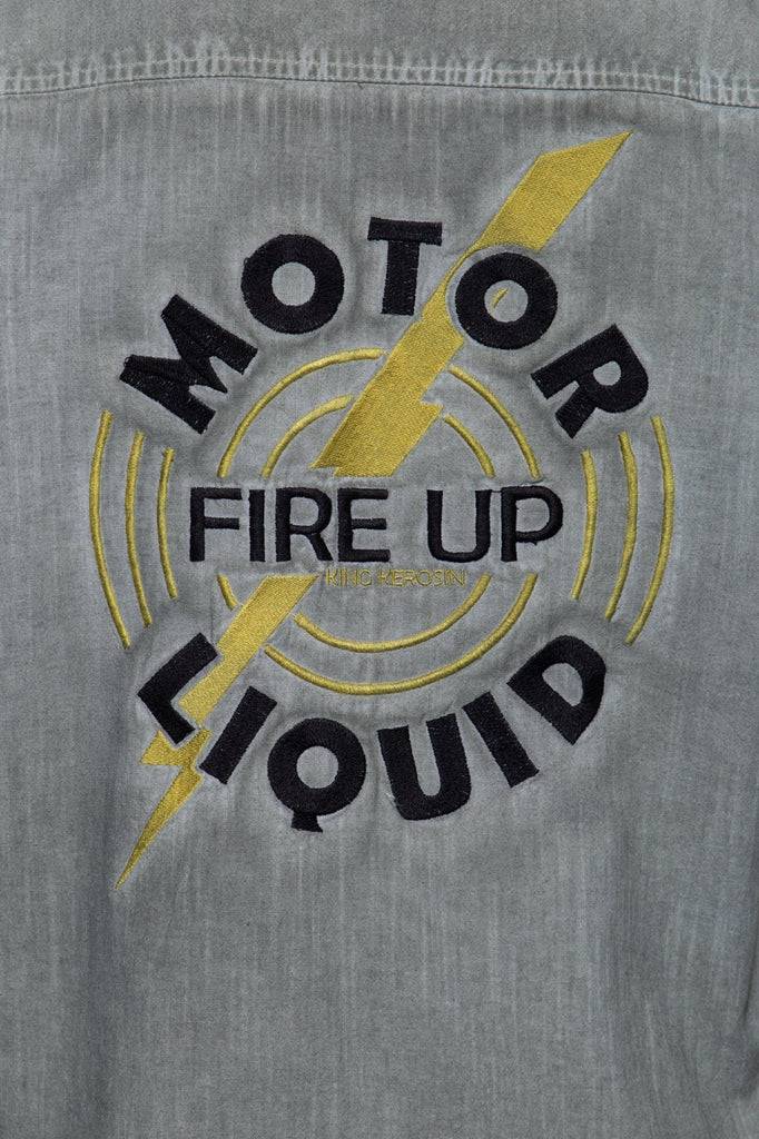 Queen Kerosin Authentisches Langarmhemd «Motor Liquid»
