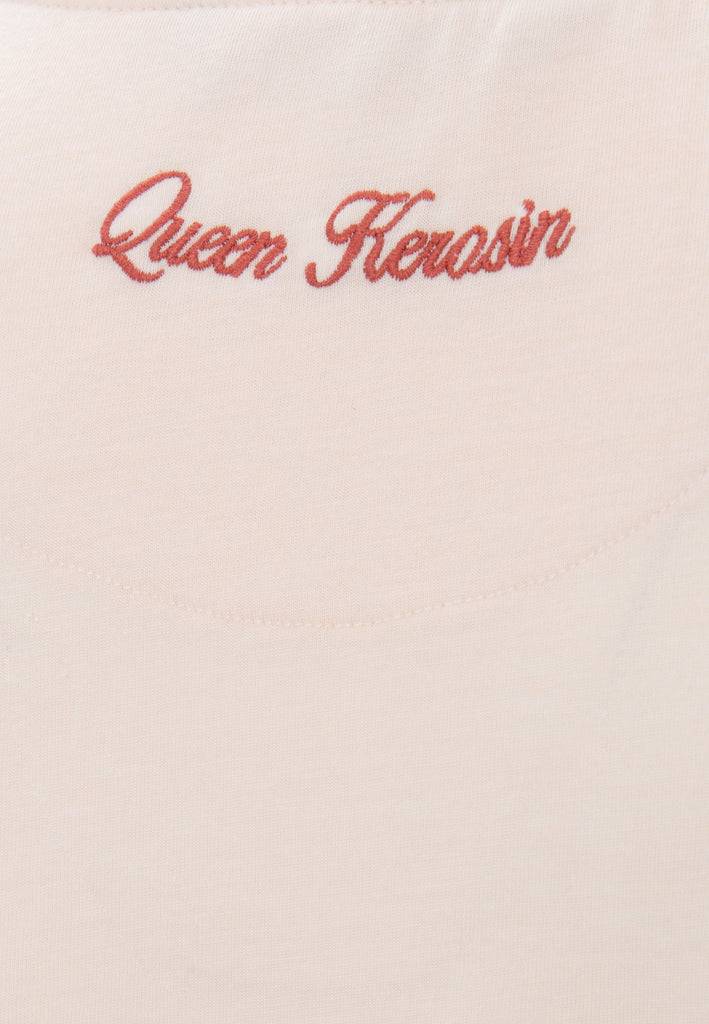 Queen Kerosin Basic Longsleeve Mit Offenen Abschlüssen Und Logo Stickerei